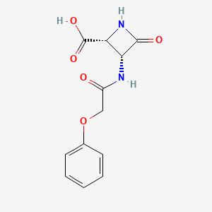 molecular formula C12H12N2O5 B8466586 (2R,3R)-4-Oxo-3-(2-phenoxyacetamido)azetidine-2-carboxylic acid CAS No. 61964-89-4