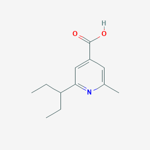 molecular formula C12H17NO2 B8466619 2-(1-Ethylpropyl)-6-methylisonicotinic acid 