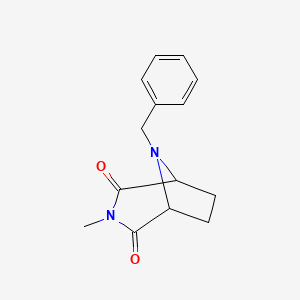 molecular formula C14H16N2O2 B8466648 8-Benzyl-3-methyl-3,8-diazabicyclo[3.2.1]octane-2,4-dione 