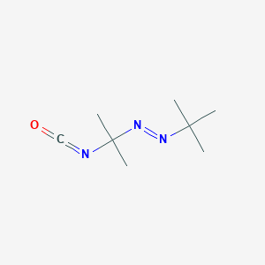 molecular formula C8H15N3O B8466658 1-tert-Butyl-2-(1-isocyanato-1-methylethyl)diazene 