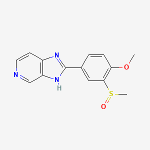 molecular formula C14H13N3O2S B8466671 2-[3-(Methanesulfinyl)-4-methoxyphenyl]-3H-imidazo[4,5-c]pyridine CAS No. 87359-51-1