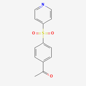 molecular formula C13H11NO3S B8466677 1-[4-(Pyridine-4-sulfonyl)phenyl]ethan-1-one CAS No. 178055-98-6