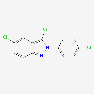 molecular formula C13H7Cl3N2 B8466717 3,5-Dichloro-2-(4-chlorophenyl)-2H-indazole CAS No. 88279-16-7