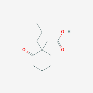molecular formula C11H18O3 B8466723 2-Oxo-1-propylcyclohexaneacetic acid 