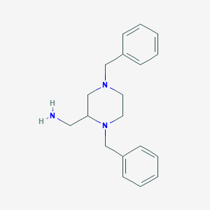 molecular formula C19H25N3 B8466737 1,4-Dibenzyl-2-aminomethylpiperazine 