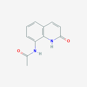 molecular formula C11H10N2O2 B8466741 8-Acetylaminocarbostyril 