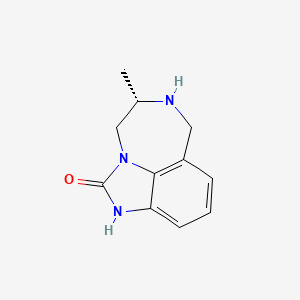 molecular formula C11H13N3O B8466749 S-(+)-4,5,6,7-Tetrahydro-5-methylimidazo(4,5,1-jk)(1,4)benzodiazepin-2(1H)-one CAS No. 126233-80-5