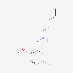 molecular formula C13H20BrNO B8466795 N-pentyl-(5-bromo-2-methoxyphenyl) methylamine 