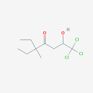 molecular formula C10H17Cl3O2 B8466813 1,1,1-Trichloro-5-ethyl-2-hydroxy-5-methylheptan-4-one CAS No. 88389-50-8