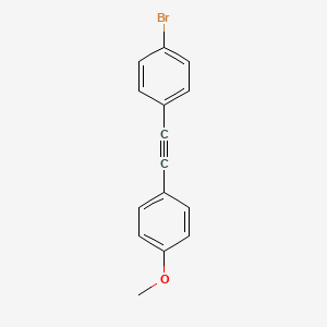 molecular formula C15H11BrO B8466851 4-[(4-Bromophenyl) ethynyl] phenyl methyl ether CAS No. 189099-57-8