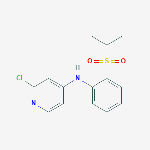 molecular formula C14H15ClN2O2S B8466853 2-chloro-N-[2-(propan-2-ylsulfonyl)phenyl]pyridin-4-amine 