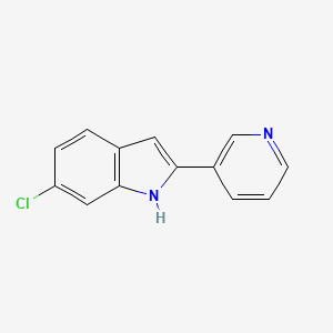molecular formula C13H9ClN2 B8466867 6-chloro-2-pyridin-3-yl-1H-indole 