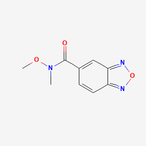 molecular formula C9H9N3O3 B8466878 N-methoxy-N-methylbenzo[c][1,2,5]oxadiazole-5-carboxamide 