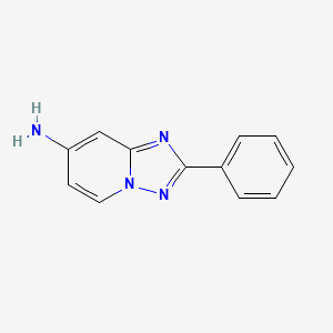 molecular formula C12H10N4 B8466885 2-Phenyl-[1,2,4]triazolo[1,5-a]pyridin-7-ylamine 