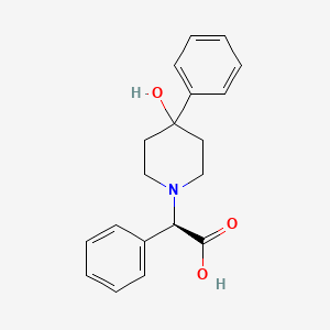 molecular formula C19H21NO3 B8466892 (R)-2-(4-Hydroxy-4-phenylpiperidin-1-yl)-2-phenylacetic acid 