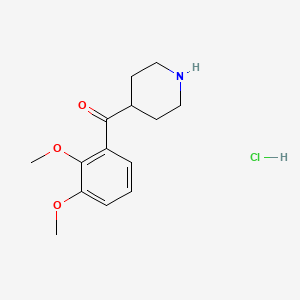 molecular formula C14H20ClNO3 B8466934 4-(2,3-Dimethoxybenzoyl)piperidine hydrochloride 