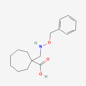 molecular formula C16H23NO3 B8467017 1-{[(Benzyloxy)amino]methyl}cycloheptane-1-carboxylic acid CAS No. 828271-28-9