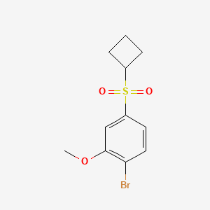 molecular formula C11H13BrO3S B8467037 1-Bromo-4-(cyclobutylsulfonyl)-2-methoxybenzene 
