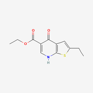 Ethyl 2-ethyl-4-oxo-4,7-dihydrothieno[2,3-b]pyridine-5-carboxylate