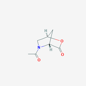 molecular formula C7H9NO3 B8467063 (1R,4R)-5-acetyl-2-oxa-5-aza-bicyclo[2.2.1]heptan-3-one 