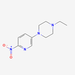 molecular formula C11H16N4O2 B8467084 1-Ethyl-4-(6-nitropyridin-3-yl)piperazine 