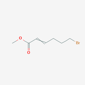molecular formula C7H11BrO2 B8467086 Methyl 6-bromohex-2-enoate CAS No. 75424-49-6