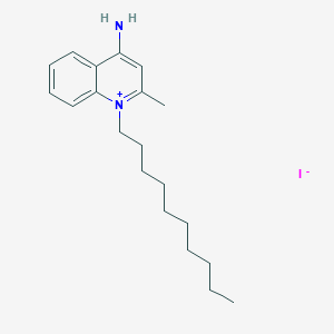 molecular formula C20H31IN2 B8467100 4-Amino-1-decyl-2-methylquinolin-1-ium iodide 