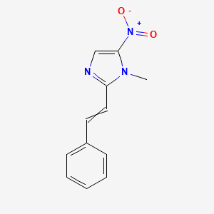 molecular formula C12H11N3O2 B8467116 1-Methyl-5-nitro-2-styrylimidazole CAS No. 4750-56-5