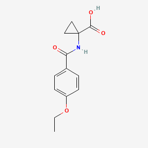 molecular formula C13H15NO4 B8467125 1-[(4-Ethoxybenzoyl)amino]cyclopropanecarboxylic acid 
