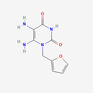 molecular formula C9H10N4O3 B8467140 5,6-Diamino-1-furfuryluracil CAS No. 230644-89-0