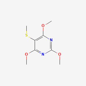 B8467163 2,4,6-Trimethoxy-5-(methylsulfanyl)pyrimidine CAS No. 87756-55-6