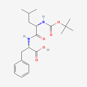 molecular formula C20H30N2O5 B8467199 L-Phenylalanine, N-[(1,1-dimethylethoxy)carbonyl]-L-leucyl- CAS No. 26055-05-0