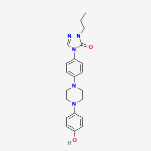 molecular formula C21H25N5O2 B8467211 4-(4-(4-(4-Hydroxyphenyl)piperazin-1-yl)phenyl)-1-propyl-1H-1,2,4-triazol-5(4H)-one CAS No. 79538-91-3