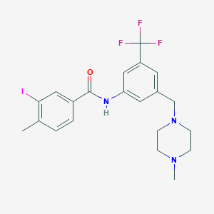 molecular formula C21H23F3IN3O B8467227 3-iodo-4-methyl-N-(3-((4-methylpiperazin-1-yl)methyl)-5-(trifluoromethyl)phenyl)benzamide 