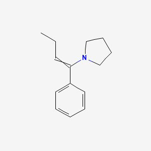 molecular formula C14H19N B8467341 1-(1-Phenylbut-1-en-1-yl)pyrrolidine CAS No. 67174-30-5