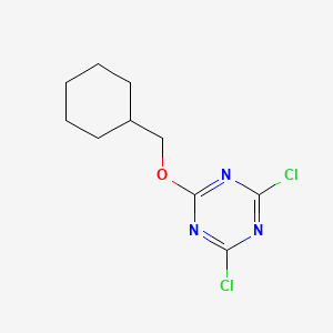 molecular formula C10H13Cl2N3O B8467344 2, 4-Dichloro-6-cyclohexylmethoxy-[1,3,5]triazine 