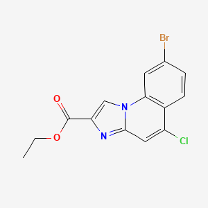 8-Bromo-5-chloro-imidazo[1,2-a]quinoline-2-carboxylic acid ethyl ester