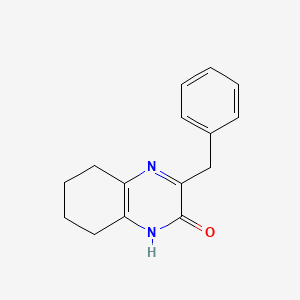 molecular formula C15H16N2O B8467363 3-Benzyl-5,6,7,8-tetrahydroquinoxalin-2(1H)-one CAS No. 113957-42-9