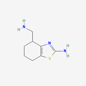 molecular formula C8H13N3S B8467369 2-Amino-4,5,6,7-tetrahydrobenzothiazole-4-methanamine 
