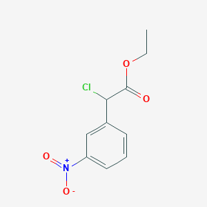 molecular formula C10H10ClNO4 B8467385 Ethyl 2-chloro-(3-nitrophenyl)acetate 