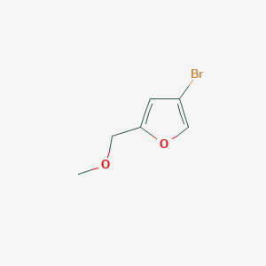 molecular formula C6H7BrO2 B8467414 4-Bromo-2-(methoxymethyl)furan 