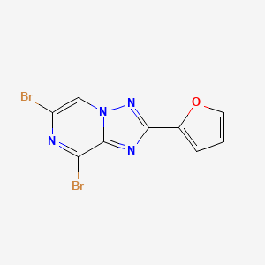 molecular formula C9H4Br2N4O B8467447 6,8-Dibromo-2-furan-2-yl-[1,2,4]triazolo[1,5-a]pyrazine 