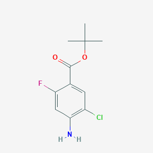 molecular formula C11H13ClFNO2 B8467451 Tert-butyl 4-amino-5-chloro-2-fluorobenzoate 