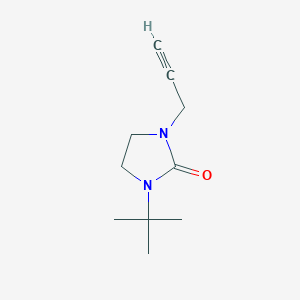 molecular formula C10H16N2O B8467461 1-tert-Butyl-3-prop-2-ynyl-imidazolidin-2-one 