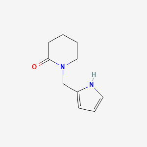 molecular formula C10H14N2O B8467492 1-(1H-pyrrol-2-ylmethyl)-2-piperidone 