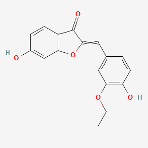 molecular formula C17H14O5 B8467498 2-[(3-ethoxy-4-hydroxyphenyl)methylene]-6-hydroxy-3(2H)-benzofuranone 