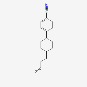 molecular formula C18H23N B8467550 4-[4-(Pent-3-en-1-yl)cyclohexyl]benzonitrile CAS No. 95906-30-2