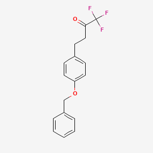 molecular formula C17H15F3O2 B8467588 4-[4-(Benzyloxy)phenyl]-1,1,1-trifluorobutan-2-one CAS No. 221912-94-3