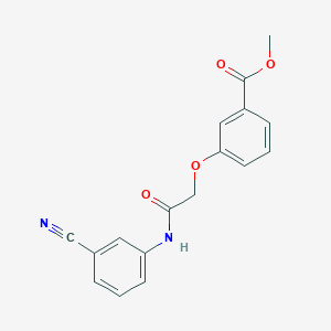 molecular formula C17H14N2O4 B8467622 3-[(3-Cyano-phenylcarbamoyl)-methoxy]-benzoic acid methyl ester 