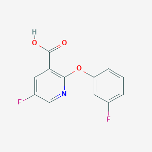 molecular formula C12H7F2NO3 B8467708 5-Fluoro-2-(3-fluorophenoxy)nicotinic acid CAS No. 847728-93-2